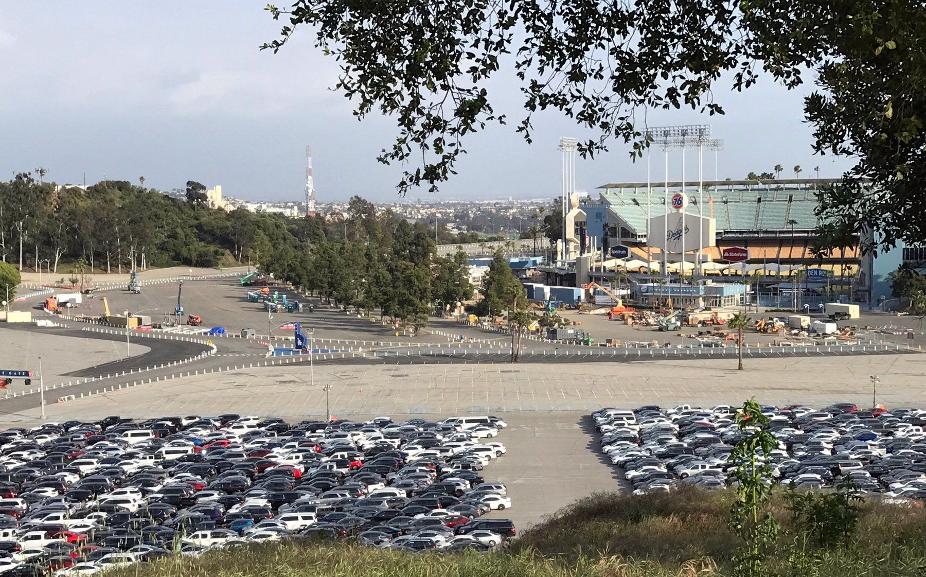 rental cars dodgers stadium in background mak april 6.JPG